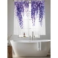 thumbnail image 5 of Purple Eucalyptus Sheer Curtains 72 Inch Length 2 Panels Set, Botanical Garden Flowers Voile Window Treatment Rod Pocket Curtains Sheers Drapes for Bedroom/Living Room/Kitchen 52"x72"x2, 5 of 7