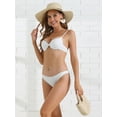 thumbnail image 4 of DARING DIVA Women's Push Up Underwire Ruched Swimsuit 2 Pieces XL White, 4 of 6