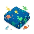 thumbnail image 3 of Sivio Weighted Blanket for Kids, Breathable Throw for Sleep, Suitable for Bed, Sofa, Couch and Travel, 3 lbs 36" x 48", Blue Dinosaur, 3 of 12