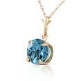 thumbnail image 2 of Galaxy Gold GG 14K Yellow Gold Blue Topaz Pendant Necklace - December Birthstone - Communication & Serenity - 16" to 24" - Fine Jewelry for Women, 2 of 2