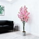 thumbnail image 5 of QinaQin Árbol artificial de cerezo rosa de 150 cm en maceta blanca, planta decorativa para interior, ideal para hogar, oficina, fiestas, eventos y ambientación elegante, 5 of 9