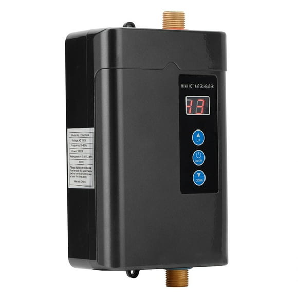 Electric Water Heater Water Heater Tankless Electrical Hot Water Heater Intelligent Water Heater For Home Office Black US Plug 110V 3000W