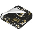 thumbnail image 2 of Salouo Happy New Year Print Bed Blankets,Flannel Blanket Comfortable Air Conditioning Blanket Lightweight Blanket for Sofa Bed Travel & Couch -40"x30", 2 of 8