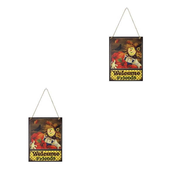 Yuarrent Letreros rectangulares para puerta de campo de calabaza, placa antioxidante para cosecha, colgador de pared para acción de gracias al Type3 NO3
