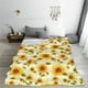 thumbnail image 5 of Balery European-style Pattern Sunflower Manta de Felpa Suave y Acogedora – Cobija de Franela Aterciopelada para Cama, Lavable y Cálida para Sofá, Mascotas, Transpirable-40"x30", 5 of 7