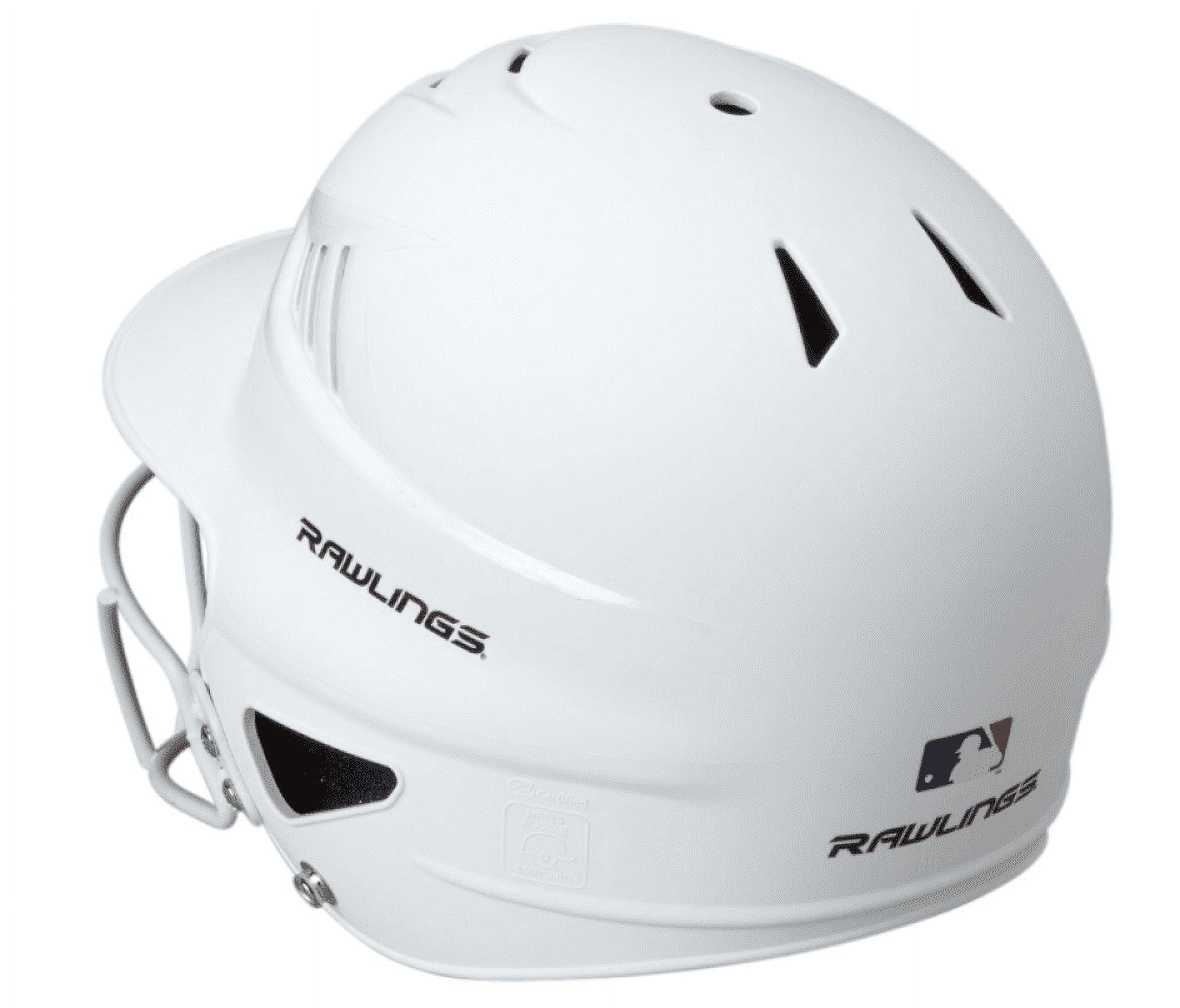 Rawlings Coolflo Fastpitch Softball Helmet with Face Guard, Matte White
