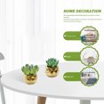 thumbnail image 3 of 4 Uds mini suculentas de simulación chapadas en oro flores bonsái decoración interior adornos plantas artificiales en macetas, 3 of 5
