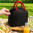 thumbnail image 4 of Insulated Lunch Bag | Reusable Black Lunch Bag for Work and Daily Use, Insulated Lunch Tote for Cold and Hot, 4 of 6