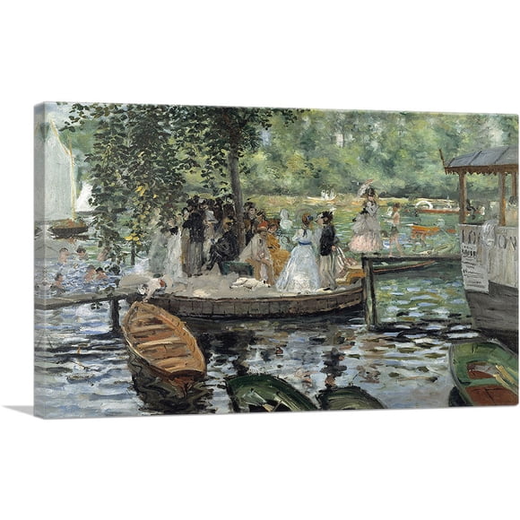 ARTCANVAS La Grenouillere 1869 Canvas Art Print by Pierre-Auguste Renoir - Size: 12" x 8" (0.75" Deep)