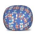 thumbnail image 1 of Aztec Storage Toy Bag Chair, Retro Layout of Triangles Composition Native Vibes, Stuffed Animal Organizer Washable Bag, Small Size, Azure Blue Multicolor, by Ambesonne, 1 of 3