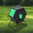 thumbnail image 3 of MoNiBloom 17 Gallon Tumbling Composter Compact Single Chamber Outdoor Compost Bin with Gloves and Sliding Door, BPA Free, Black/Green, 3 of 10