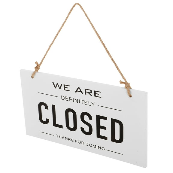 FRCOLOR Wooden Open Closed Sign for Home Decor with Unique Pattern and Smooth Surface 6.5x9 Inch