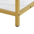 thumbnail image 7 of Dextrus Round Coffee Table with Storage, Rustic Living Room Tables with Sturdy Metal Legs, Marble White and Gold, 7 of 7