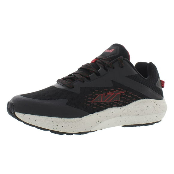Avia Storm Chaussures de Course pour Hommes avec Maille Légère et Respirante - Noir/rouge, 11 Moyen