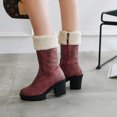 thumbnail image 5 of Botas de nieve Otoño e invierno Punta redonda Moda Botas cortas peludas cálidas Botas de gran tamaño Botas de mujer Wmkox8yii ghj1976, 5 of 5
