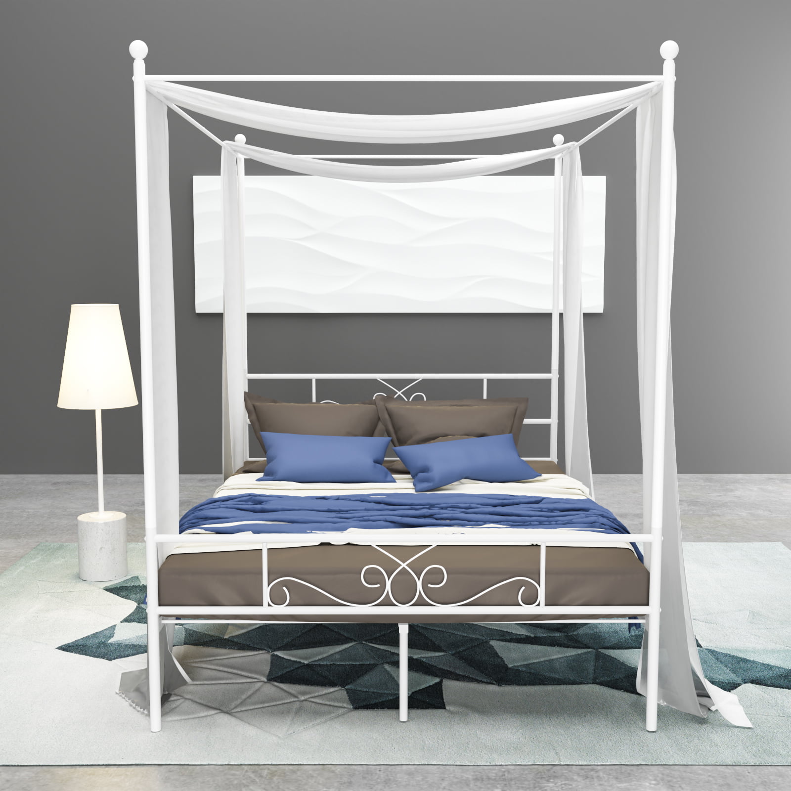 Shunda K Canopy Bed Frame Queen Size, Stanley Canopy Bed King