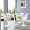 thumbnail image 4 of Modern Urban Contemporary Dining Armchair Set of 4, Yellow Plastic, 4 of 4