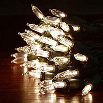 World Market Christmas Lights 50-Count Warm White Clear Light String 3 AA Battery Powered Mini Light for Christmas Holiday Decoration ()