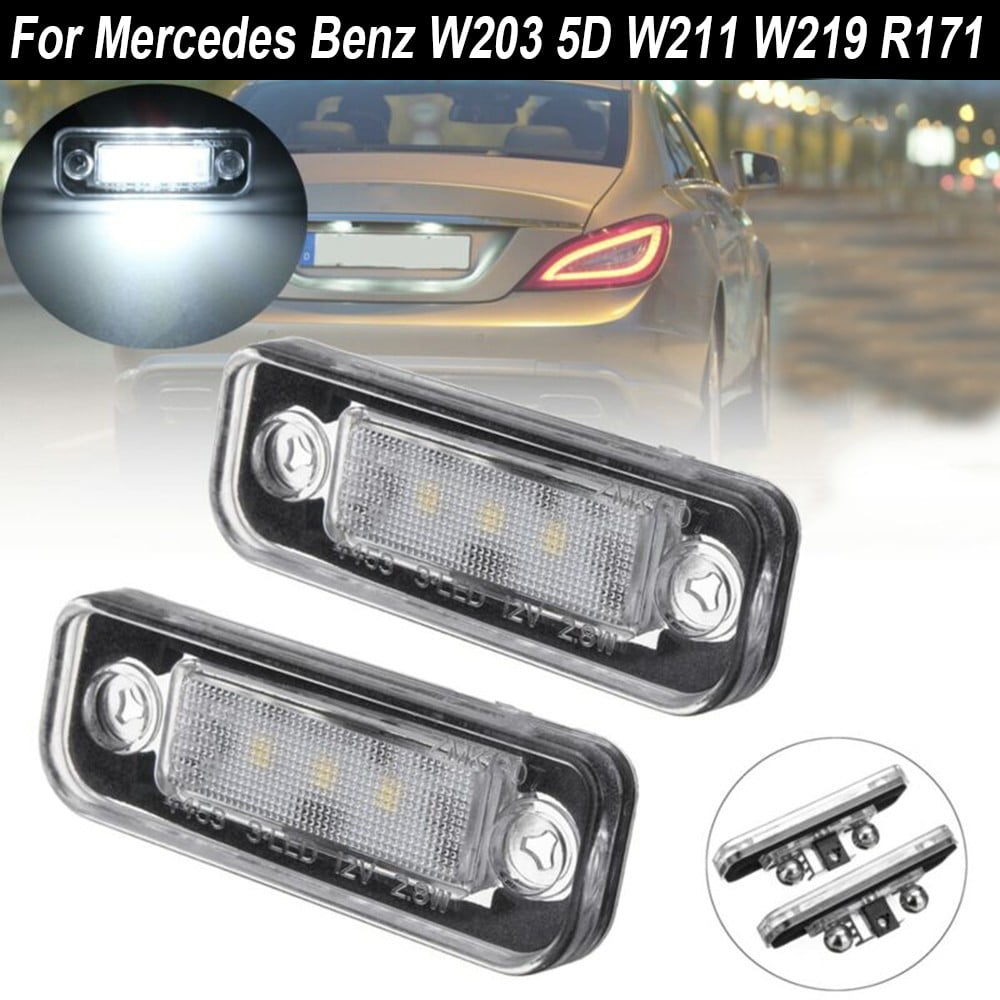 2pcs LED License Plate Light Lamp for Mercedes-Benz 5D W211 W219 R171 Walmart.com