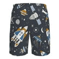 thumbnail image 6 of Disketp Men'S Swim Trunks Hawaiian Breathable Surf Beach Swimsuits Mesh Lining Beach Shorts With Pockets-Space Cars, 6 of 9