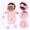 thumbnail image 5 of OUOZZZ 10" Soft Baby Doll for Kids, First Black Baby Doll for 1 2 Year Old Girls Gift African American Black Doll Baby Learning Toy Plush Rag Babies Doll Toy, 5 of 7
