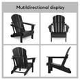 thumbnail image 6 of Algherohein Folding Adirondack Chair Set of 2 HDPE Outdoor Patio Furniture Black, 6 of 10