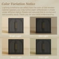 thumbnail image 6 of BELLEZE 3-Piece Modular Sideboard Set Freely Configurable, 2 Double Arched Wood Door Cabinets and 1 Drawer Buffet Cabinet with Storage, Modern Credenza for Dining Room, Living Room Entryway - Ebony, 6 of 7