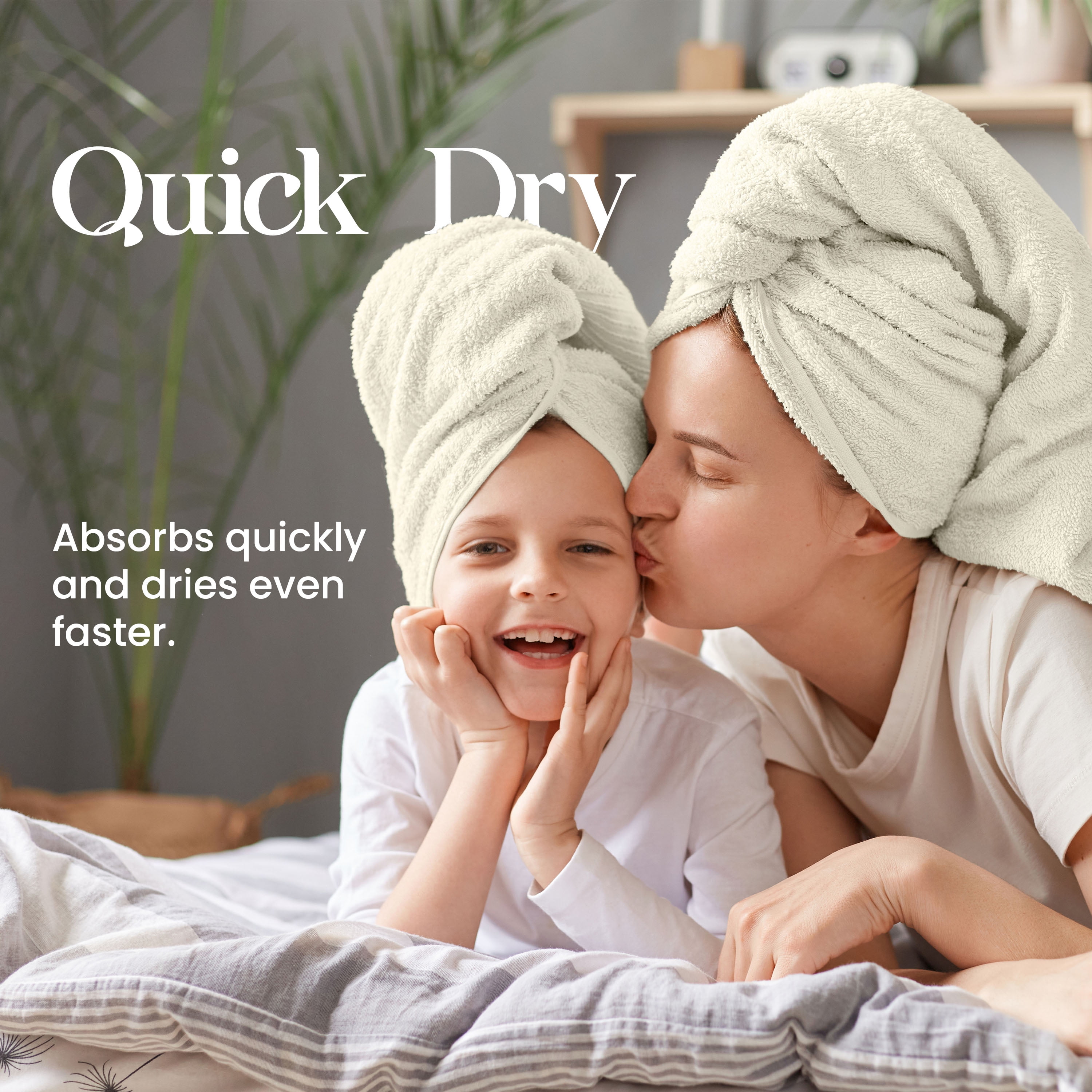 Utica 6-Piece Towel Set | 100% Cotton Soft & Absorbent Everyday Towels | Ivory