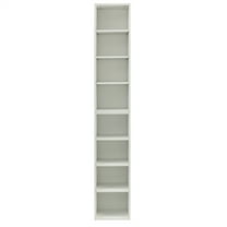 70.9 in.Tall White Wood 4-Shelf Standard Bookcase with Shelves (Set of 2)