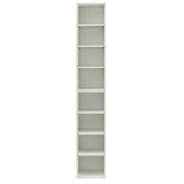 70.9 in.Tall White Wood 4-Shelf Standard Bookcase with Shelves (Set of 2)