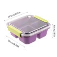 thumbnail image 3 of Student Lunch Box Microwaveable Worker Sealed Portable Fresh Compartment Lunch Box, 3 of 6