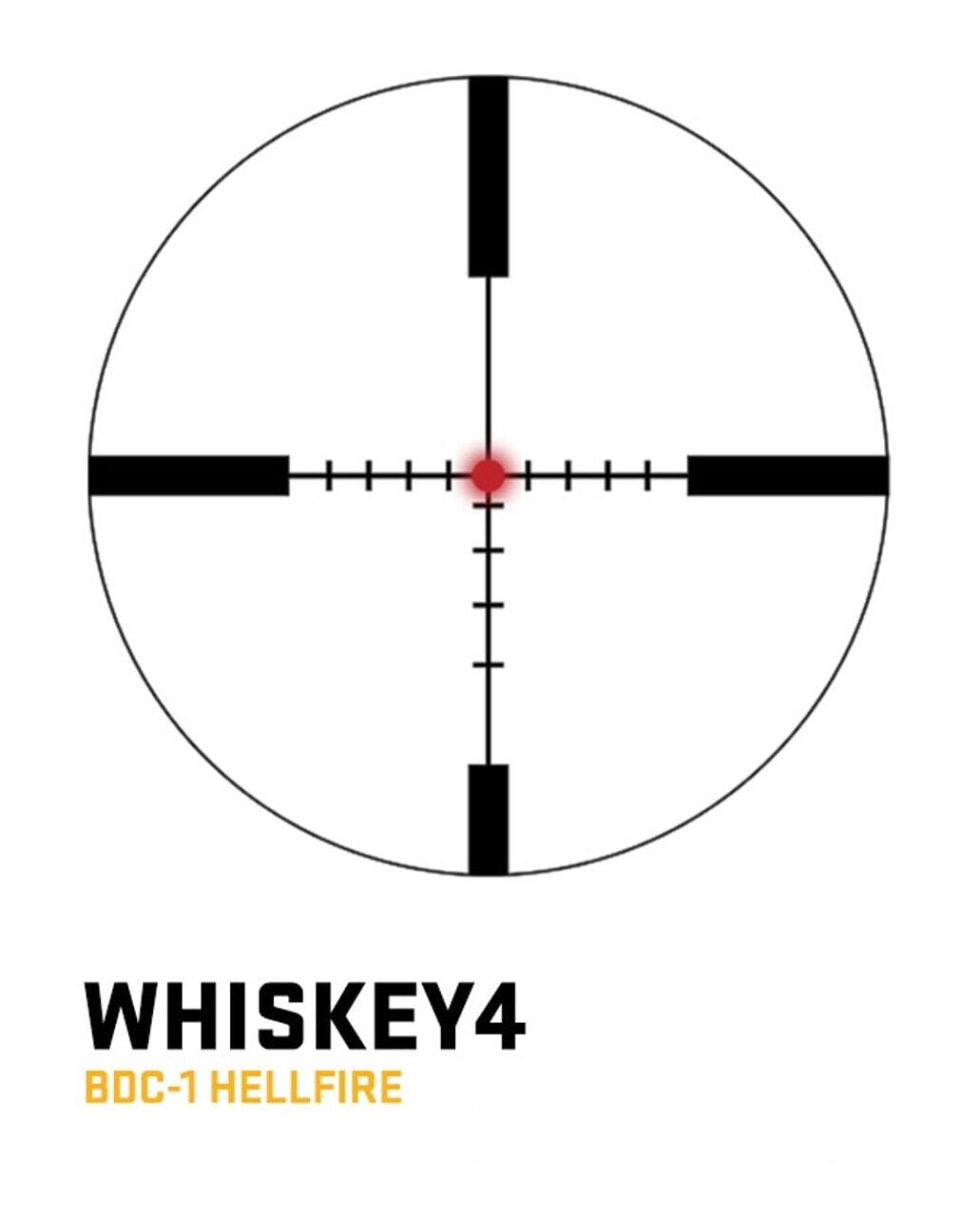 Sig Sauer WHISKEY4 3-12x44mm Riflescope w/ SFP Illuminated Hellfire BDC-1 Reticle - SOW43002