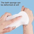 thumbnail image 4 of Esponja de baño exfoliante súper suave, esponja de baño para bebés 3D, esponja de ducha limpiadora y masajeadora de piel muerta, gris, 4 of 5