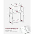 thumbnail image 5 of End Table Space Saving Table with 3 Open Tiers for Living Room Bedroom Gray, 5 of 6
