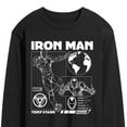 thumbnail image 3 of Marvel Iron Man - Schematic - Men's Long Sleeve Graphic T-Shirt, 3 of 5