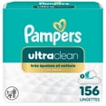 thumbnail image 2 of Pampers Ultraclean Baby Wipes (Previously 'Free & Gentle'), 99% Water, Hypoallergenic, Unscented, 100% Plant Based, Plastic-Free Baby Wipes, 156 Baby Wipes Total (2X Flip-Top Packs), 2 of 25