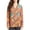 orange, variant on Karen Kane Womens Tile Print Pullover Blouse, Orange, Medium
