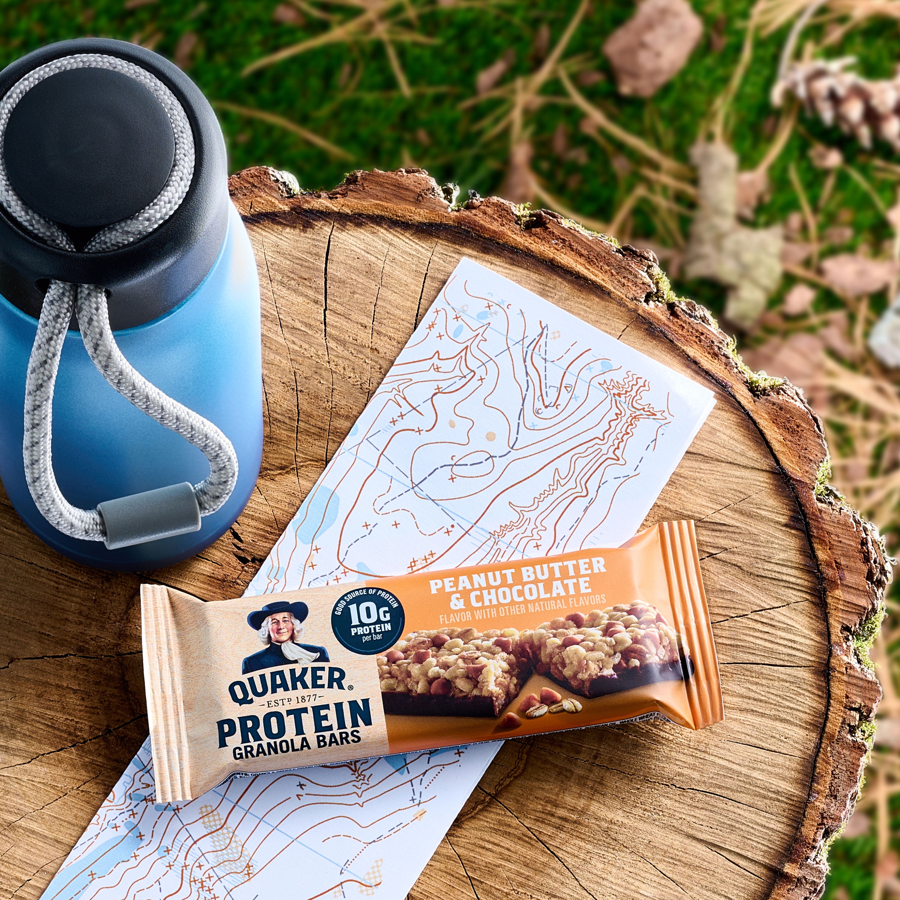 (3 pack) Quaker Peanut Butter & Chocolate Protein Granola Bars, 5 Count