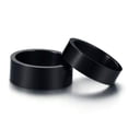 thumbnail image 3 of 6MM/8MM Stainless Steel Black Plated Couple Rings Lovers Promised Band Size 5-12, 3 of 6