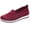 Red, variant on NOKIO Orthopedic Walking Shoes for Women, Women's Woven Breathable Soft Sole Shoes, Slip-On Light Air Cushion Mesh Up Stretch Platform Orthopedic Sneakers for Arch Support