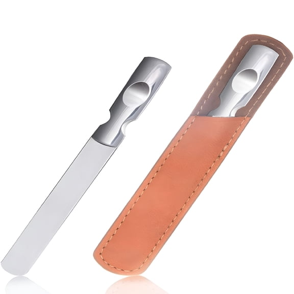 EXLEAF Professional Metal Nail File with Case, Nail File Manicure Tools