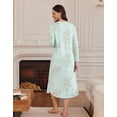 thumbnail image 5 of Ekouaer Nightgowns for Women with Pockets Long Sleeves Nightshirts Ladies Nightdress Plus Size Pajama Dress, 5 of 6