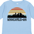thumbnail image 4 of Inktastic Minneapolis Minnesota Skyline Retro Sunset Boys or Girls Long Sleeve Toddler T-Shirt, 4 of 5