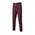thumbnail image 1 of Ceisia Gift Men's Spring/Summer Casual Suit Pants - Straight Stripe Print Pocket Button Waist Polyester Trousers, 1 of 5