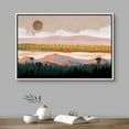 thumbnail image 2 of PixonSign Framed Canvas Print Wall Art Set Pastel Countryside Mountain Range Nature Wilderness Illustrations Modern Art Farmhouse/Country Landscape - 16"x24" White, 2 of 5