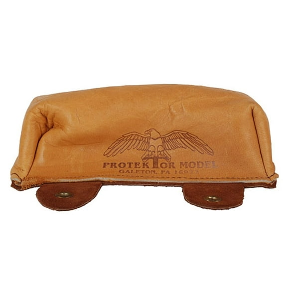 Protektor Sausage Front Shooting Rest Bag Leather Tan Unfilled
