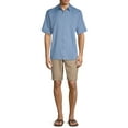 thumbnail image 2 of Cafe Luna Men's and Big Men's Short Sleeve Panel Woven Shirt, 2 of 4