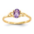 thumbnail image 1 of 14k Yellow Gold Amethyst Birthstone Ring February, 1 of 6