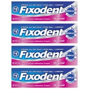 Pack of 4 New Fixodent Denture Adhesives Cream, Original - 1.4 Oz
