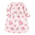 thumbnail image 3 of Hudson Baby Infant Girl Cotton Dresses, Pink and Navy Floral, 0-3 Months, 3 of 4